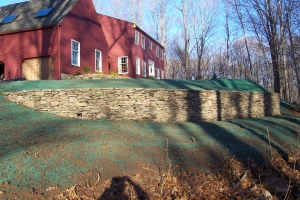 New England Fieldstone Retaining Wall
